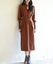 ハイゲージ編み長袖ニットワンピースsdpxyf6560-103-17