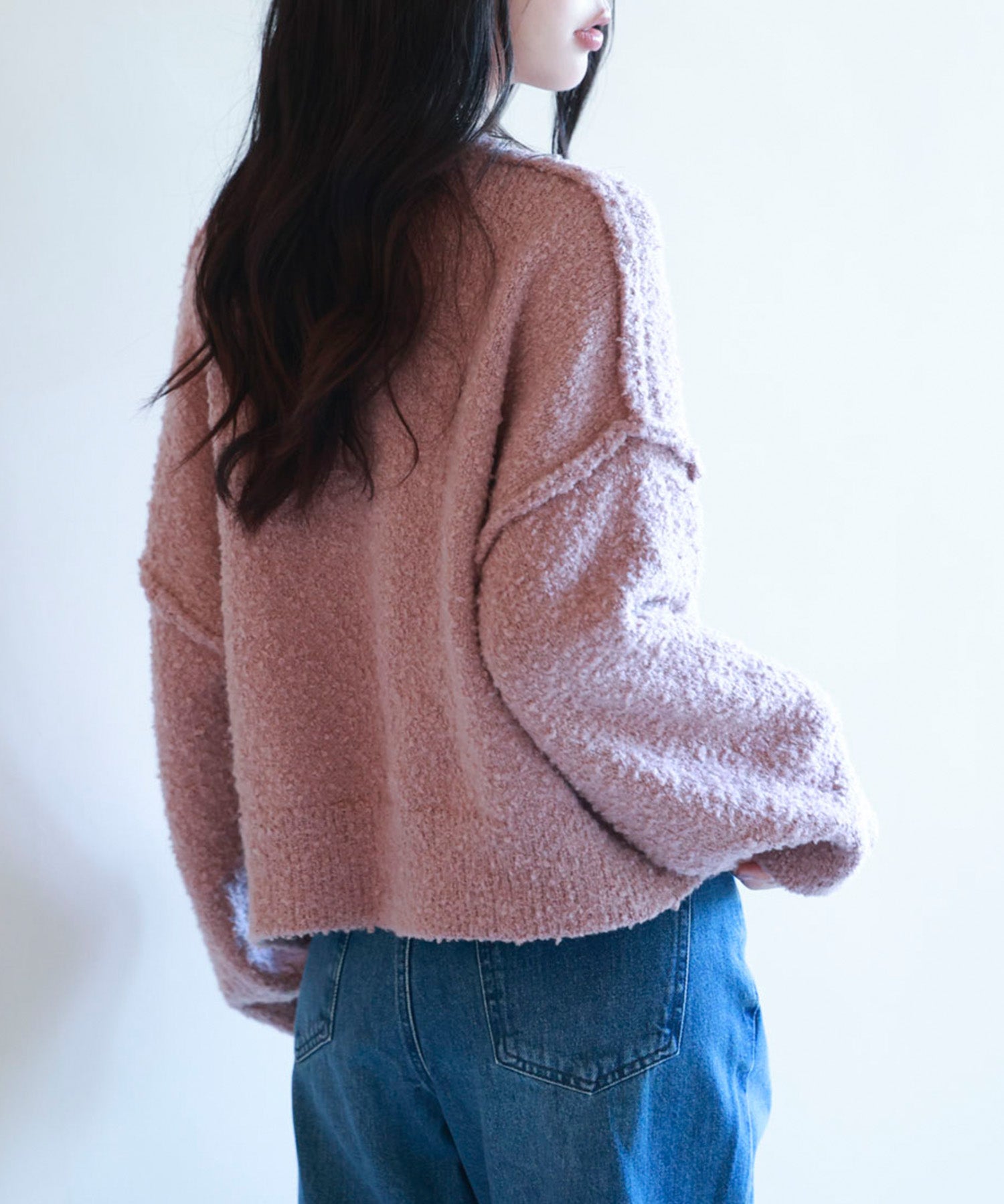 ドロップショルダーニットプルオーバーsdpxyf6569 ラベンダー