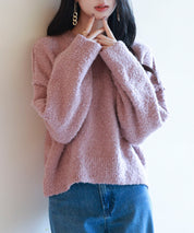 ドロップショルダーニットプルオーバーsdpxyf6569 ラベンダー