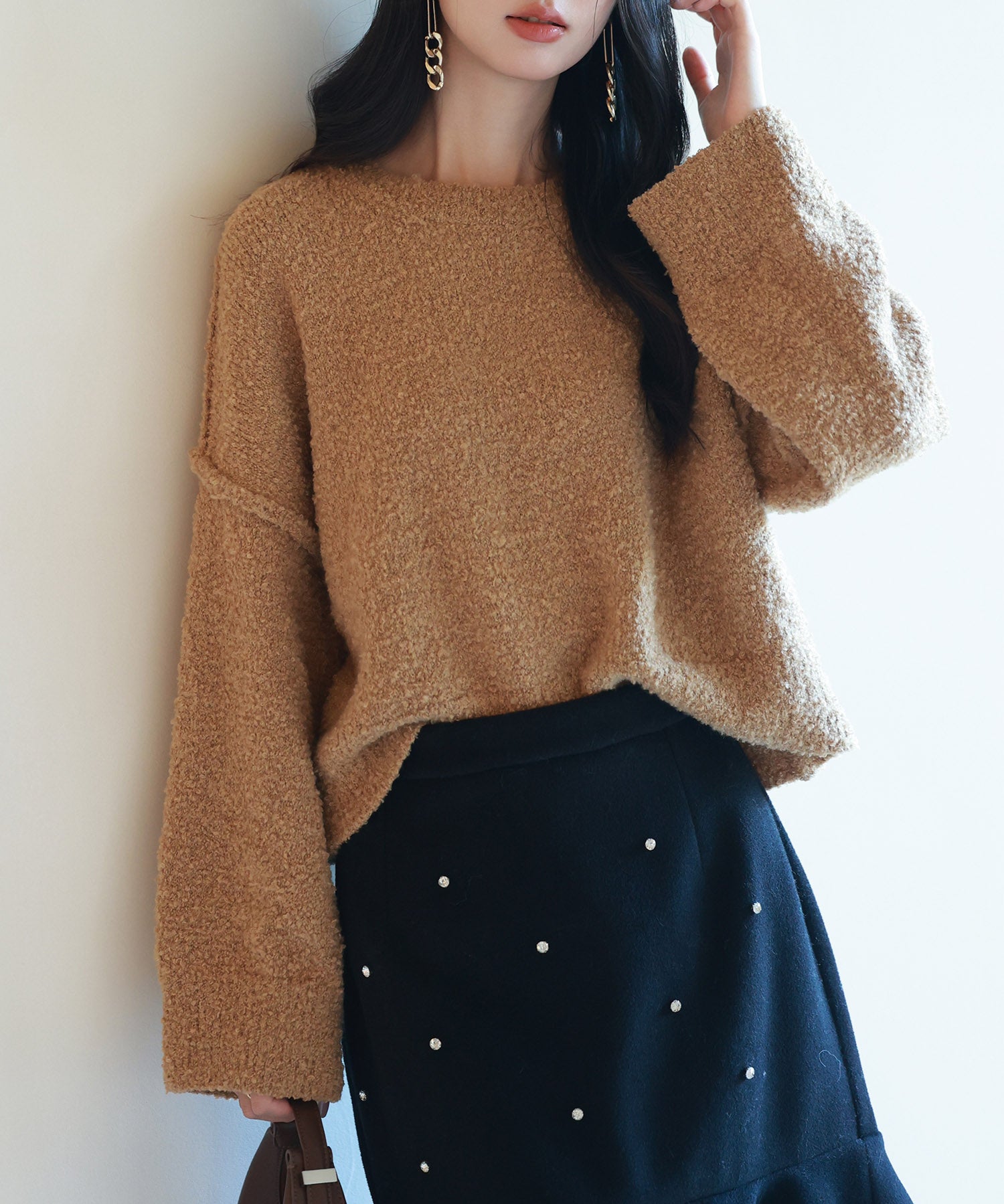 ドロップショルダーニットプルオーバーsdpxyf6569-103-17