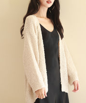 ドロップショルダーニットカーディガンsdpxyf6576 ベージュ