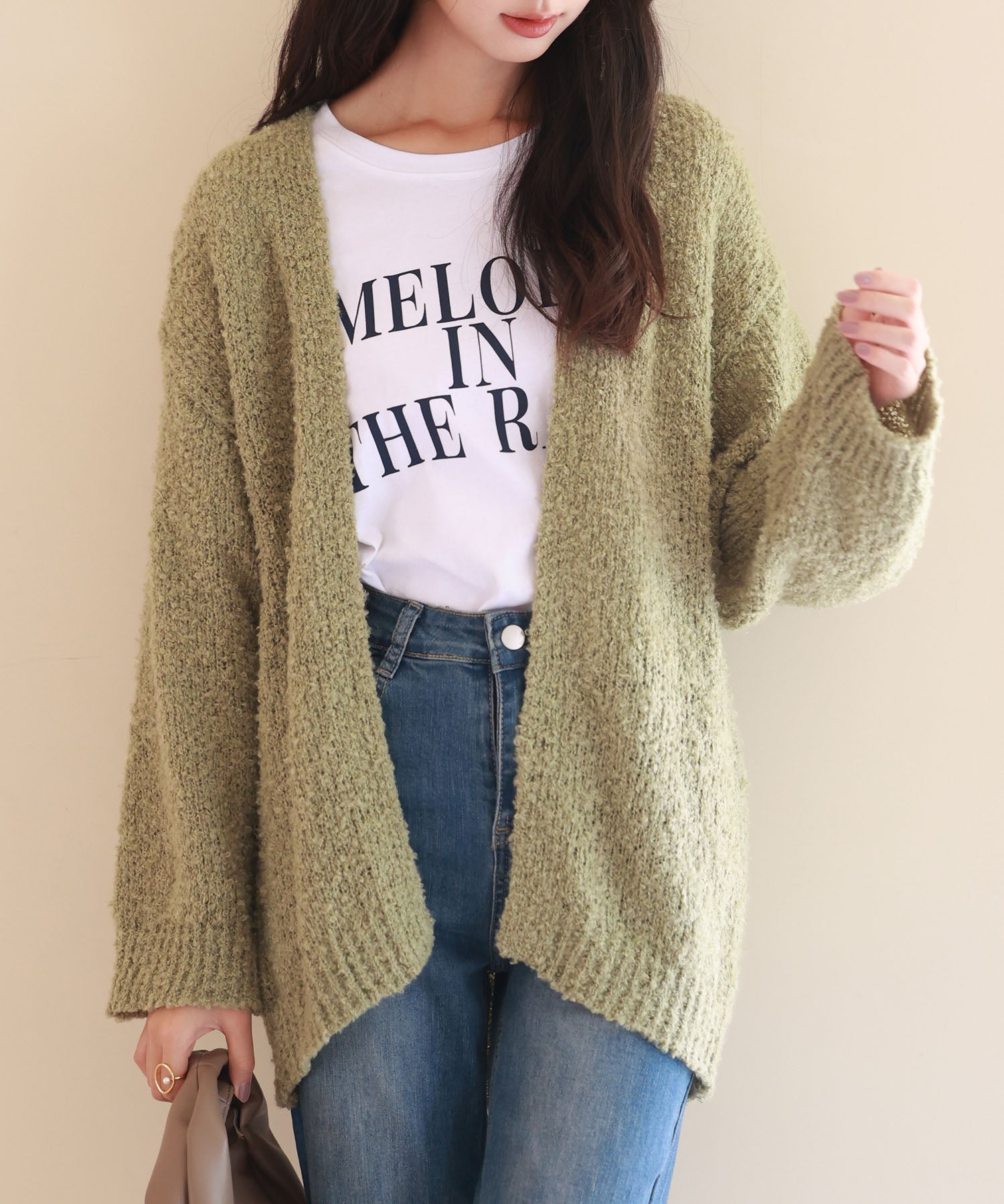 ドロップショルダーニットカーディガンsdpxyf6576-103-35