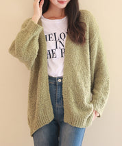 ドロップショルダーニットカーディガンsdpxyf6576 グリーン