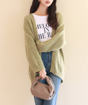 ドロップショルダーニットカーディガンsdpxyf6576 グリーン