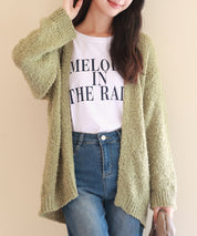 ドロップショルダーニットカーディガンsdpxyf6576 グリーン