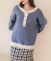前後2way配色ニットプルオーバーsdpxyf6579-101-72