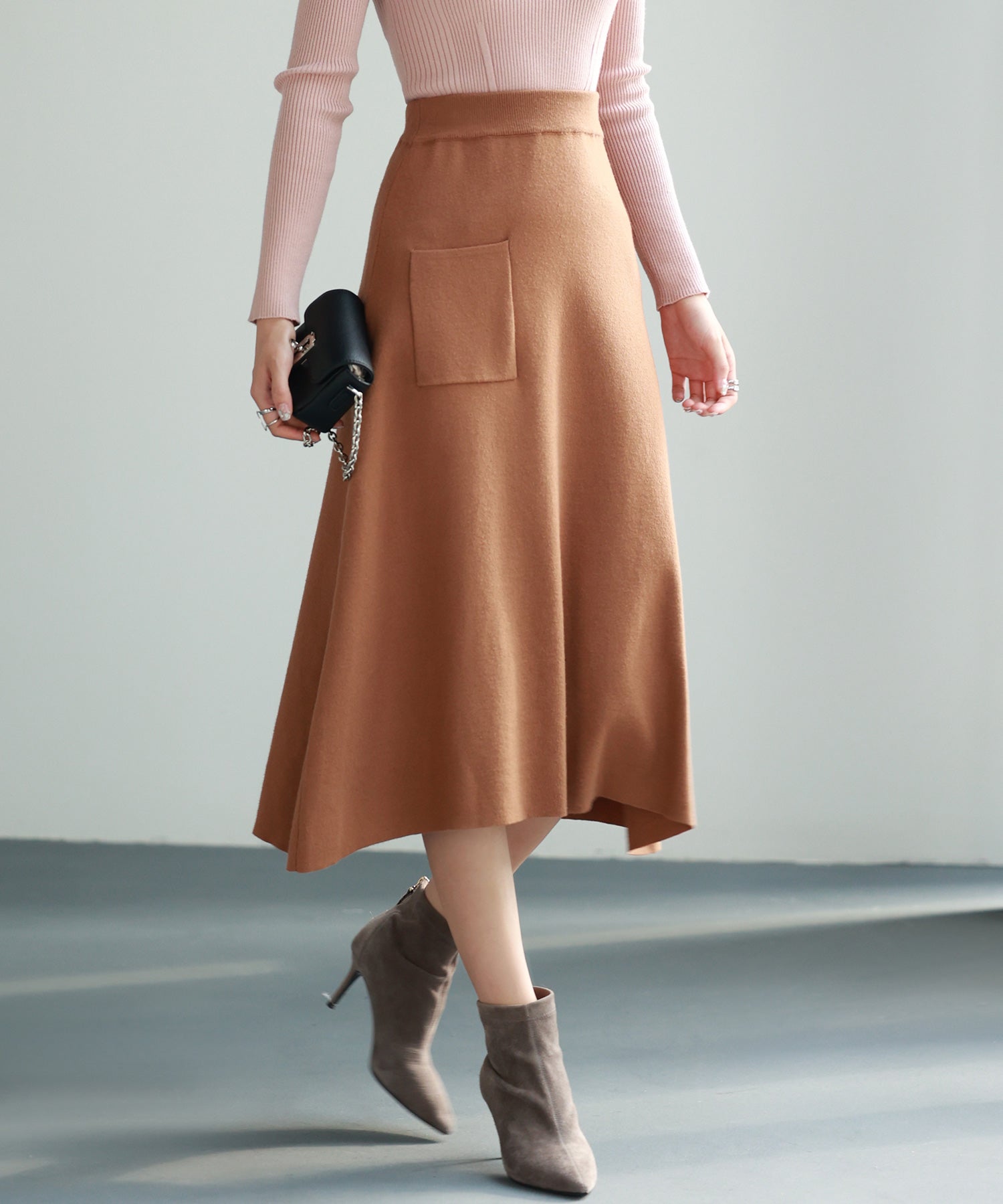 イレギュラーヘムニットフレアスカートsdpxyf7028-103-17