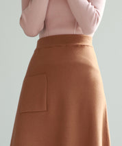 イレギュラーヘムニットフレアスカートsdpxyf7028 ブラウン