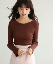 大定番リブニットプルオーバーsdpxyf7038 ブラウン