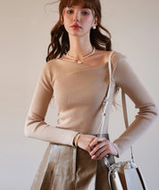 イレギュラーネックニットプルオーバーsdpxyf7042-103-14