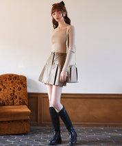 イレギュラーネックニットプルオーバーsdpxyf7042 ベージュ