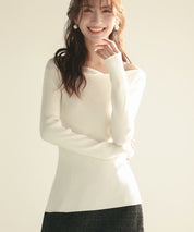 イレギュラーネックニットプルオーバーsdpxyf7042-103-1