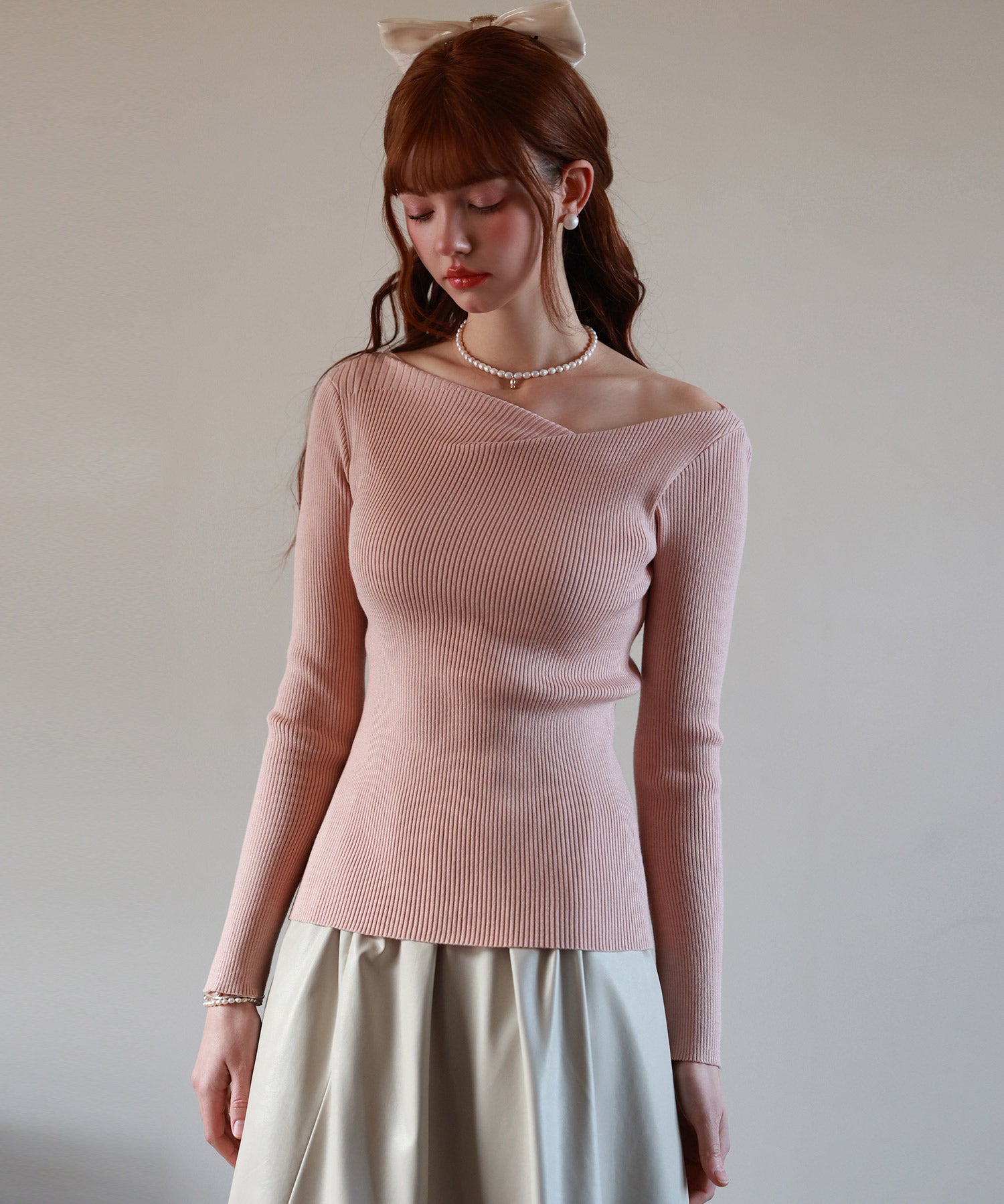 イレギュラーネックニットプルオーバーsdpxyf7042-103-26