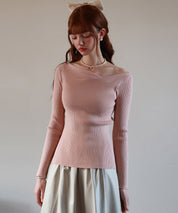 イレギュラーネックニットプルオーバーsdpxyf7042-103-26