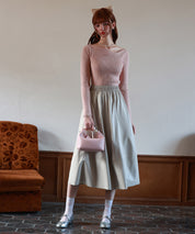 イレギュラーネックニットプルオーバーsdpxyf7042 ピンク