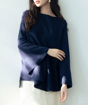 ビックシルエットフレアスリーブサマーニットプルオーバーsdpxyf9281b-103-16