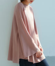 ビックシルエットフレアスリーブサマーニットプルオーバーsdpxyf9281b ピンク