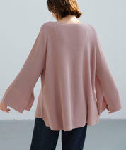 ビックシルエットフレアスリーブサマーニットプルオーバーsdpxyf9281b ピンク