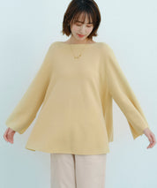 ビックシルエットフレアスリーブサマーニットプルオーバーsdpxyf9281b ライム