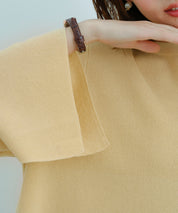 ビックシルエットフレアスリーブサマーニットプルオーバーsdpxyf9281b ライム