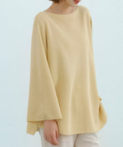 ビックシルエットフレアスリーブサマーニットプルオーバーsdpxyf9281b ライム