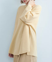 ビックシルエットフレアスリーブサマーニットプルオーバーsdpxyf9281b ライム