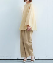 ビックシルエットフレアスリーブサマーニットプルオーバーsdpxyf9281b ライム