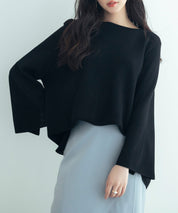 ビックシルエットフレアスリーブサマーニットプルオーバーsdpxyf9281b-103-8