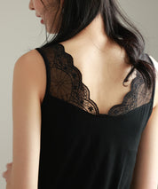 レースインナータンクトップtf003 ブラック