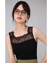 レースインナータンクトップtf003 ブラック