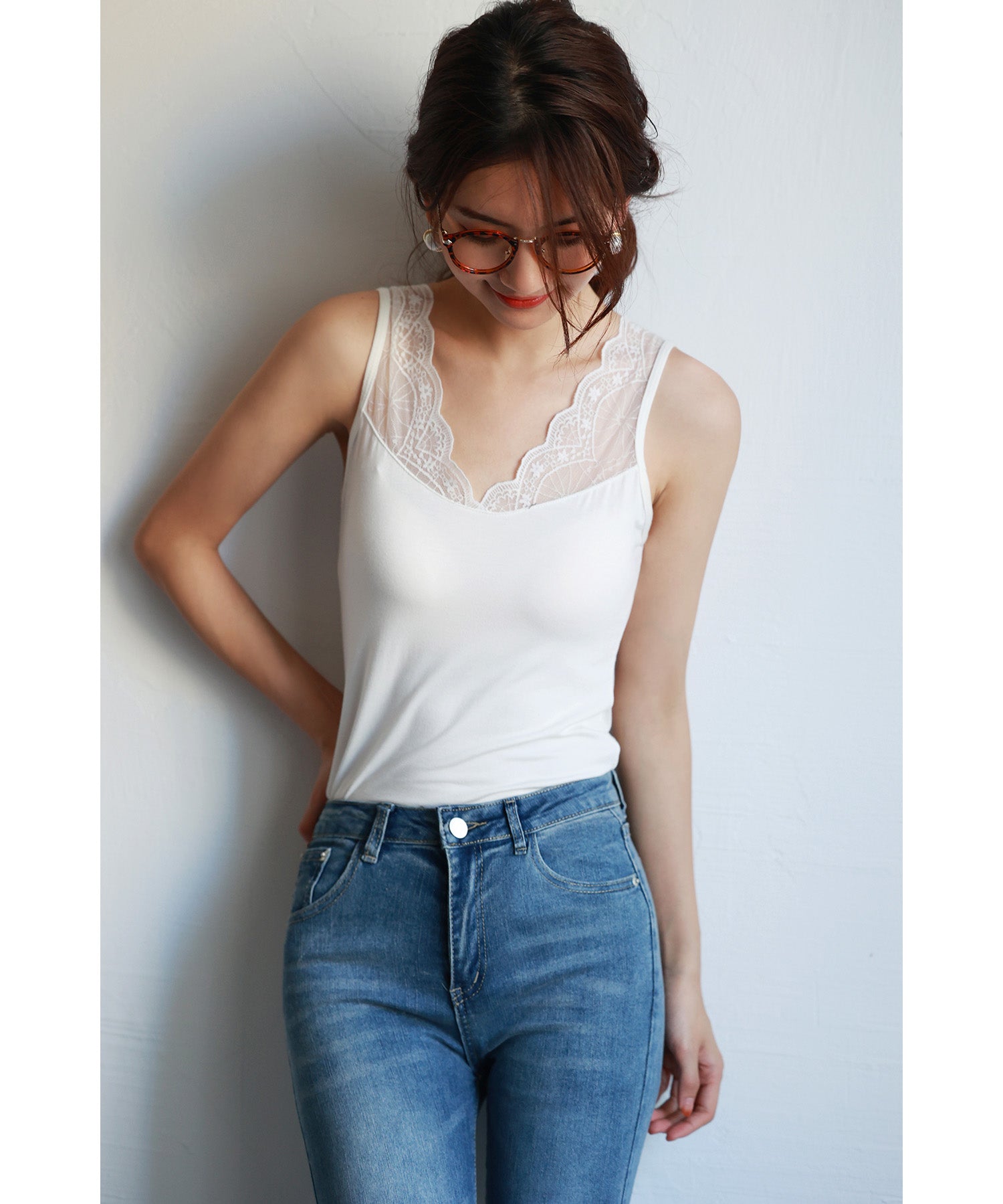 レースインナータンクトップtf003-f-ho