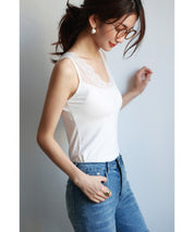 レースインナータンクトップtf003 ホワイト