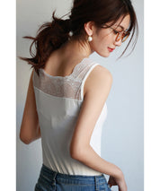 レースインナータンクトップtf003 ホワイト