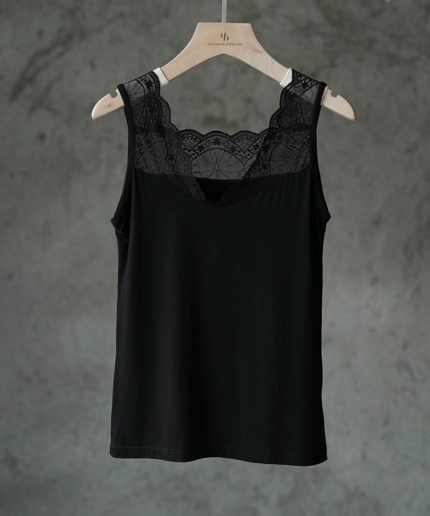 レースインナータンクトップtf003 ブラック