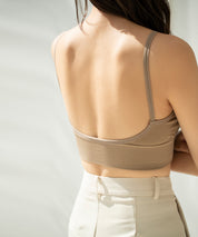 リブ編みミディ丈ブラトップtfqt6632 ベージュ