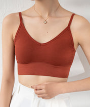 リブ編みミディ丈ブラトップtfqt6632 テラコッタ