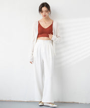 リブ編みミディ丈ブラトップtfqt6632 テラコッタ