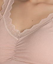 ミディ丈レースストラップブラトップtfqt6678 ピンク