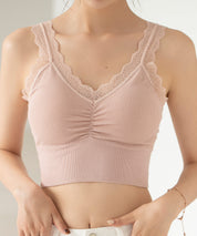 ミディ丈レースストラップブラトップtfqt6678 ピンク