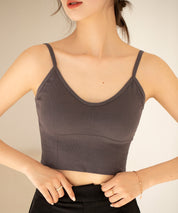 ミディ丈Uネックブラトップtfqtm759 チャコール