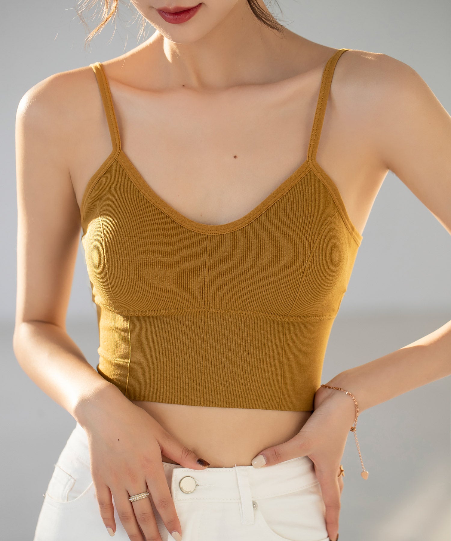 ミディ丈Uネックブラトップtfqtm759-103-80