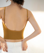 ミディ丈Uネックブラトップtfqtm759 マスタード