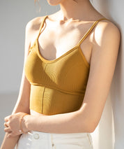 ミディ丈Uネックブラトップtfqtm759 マスタード