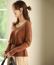 11色4size裾フレアペプラムニットトップスxy1020 ブラウン