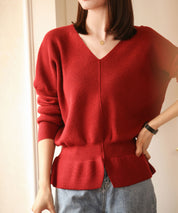 11色4size裾フレアペプラムニットトップスxy1020-s-wi