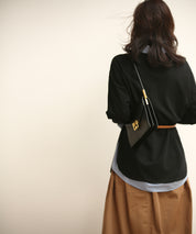 ゴールドバックル細ベルトxyf0002 ブラウン