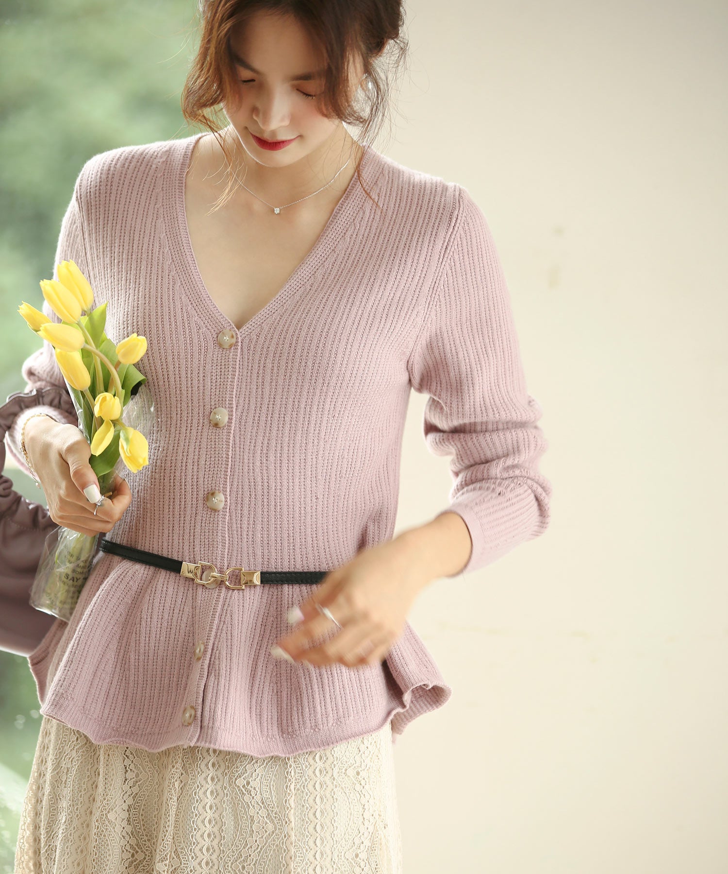 ゴールドバックル細ベルトxyf0002 ブラック