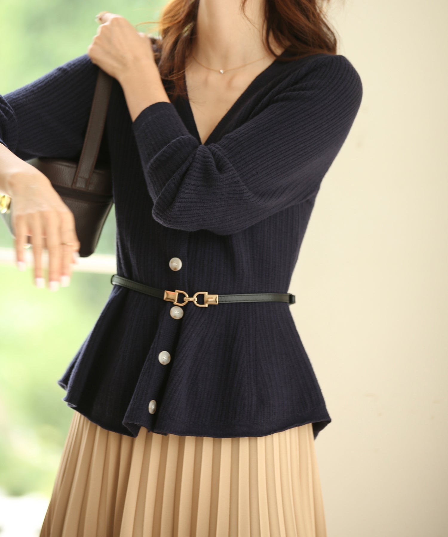 ゴールドバックル細ベルトxyf0002 ブラック