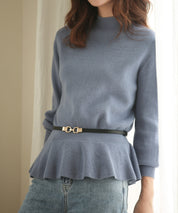 ゴールドバックル細ベルトxyf0002 ブラック