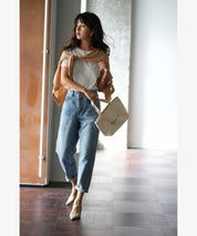 サマーニットVネックカーディガンxyf2080 キャメル